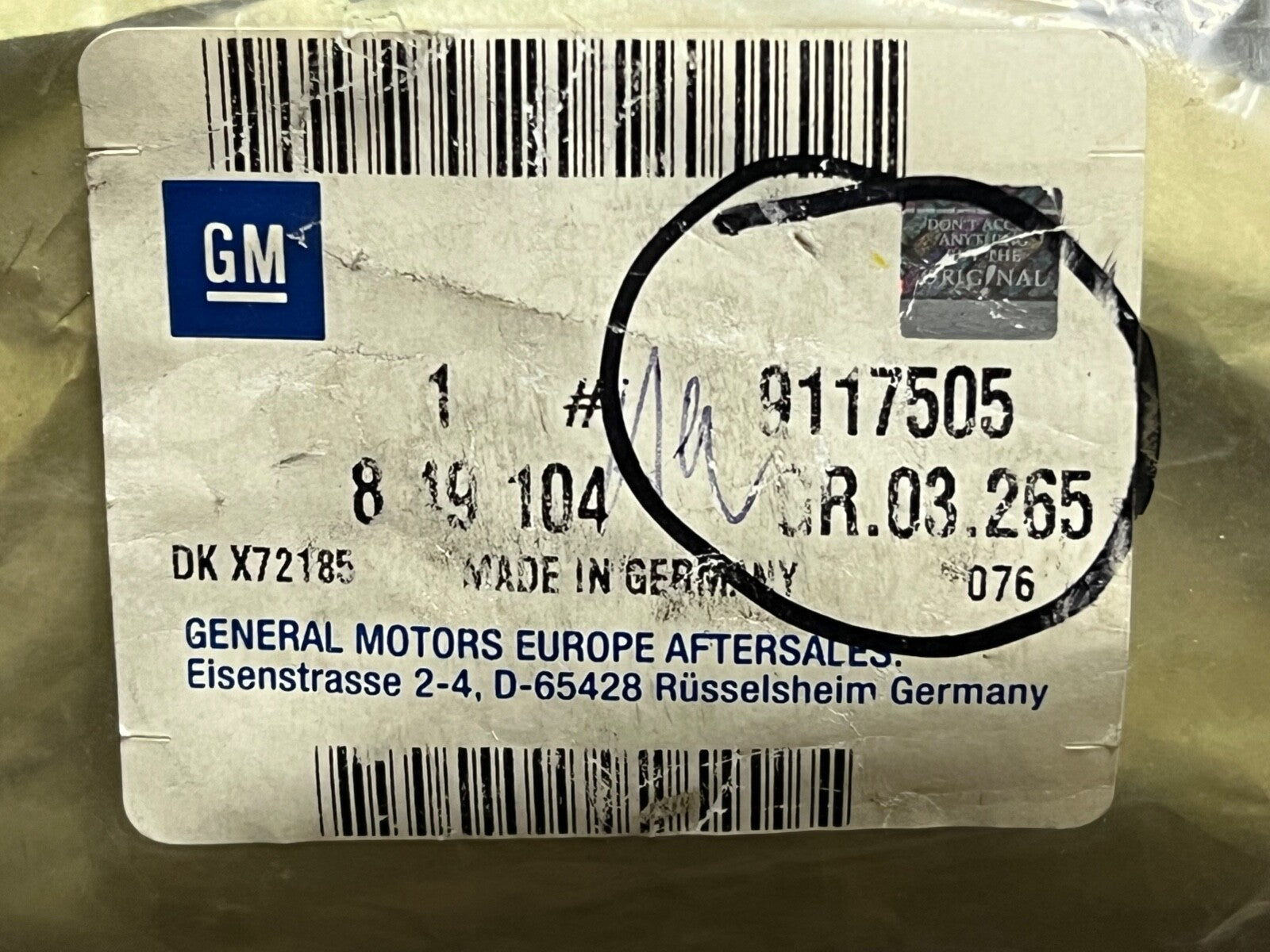 Genuine GM 9117505 6NU010171-681 EGR Valve fits Vauxhall