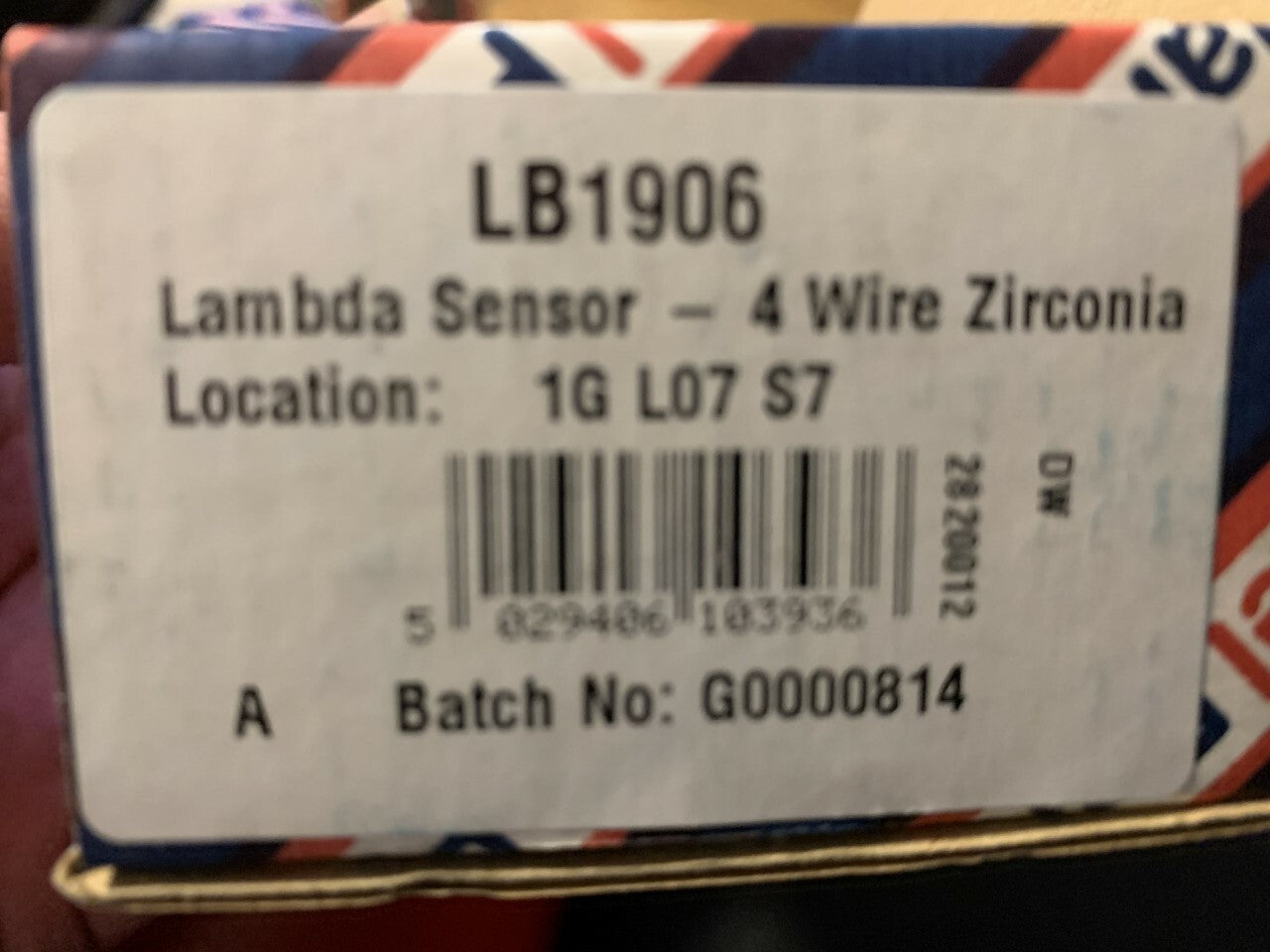 Fuel Parts LB1906 Lambda Sensor Oxygen o2 Sensor
