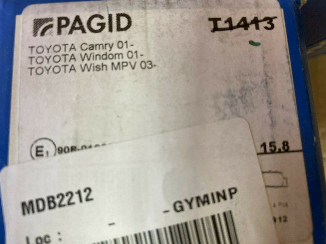 Pagid T1413 MDB2212 Brake Pad Set fits Toyota