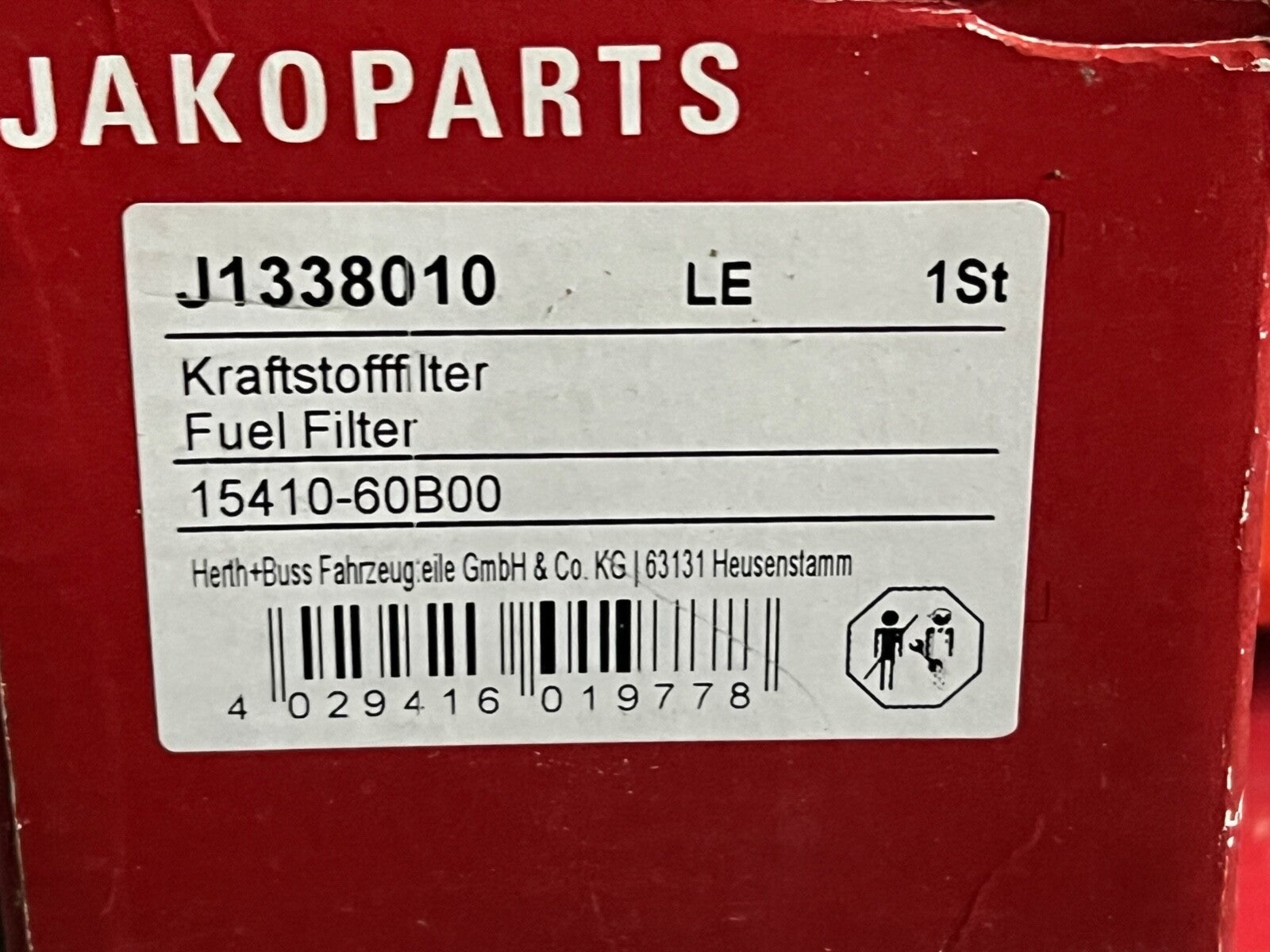 JakoParts J1338010 15410-60B00 in Line Petrol Fuel Filter fits Subaru Suzuki