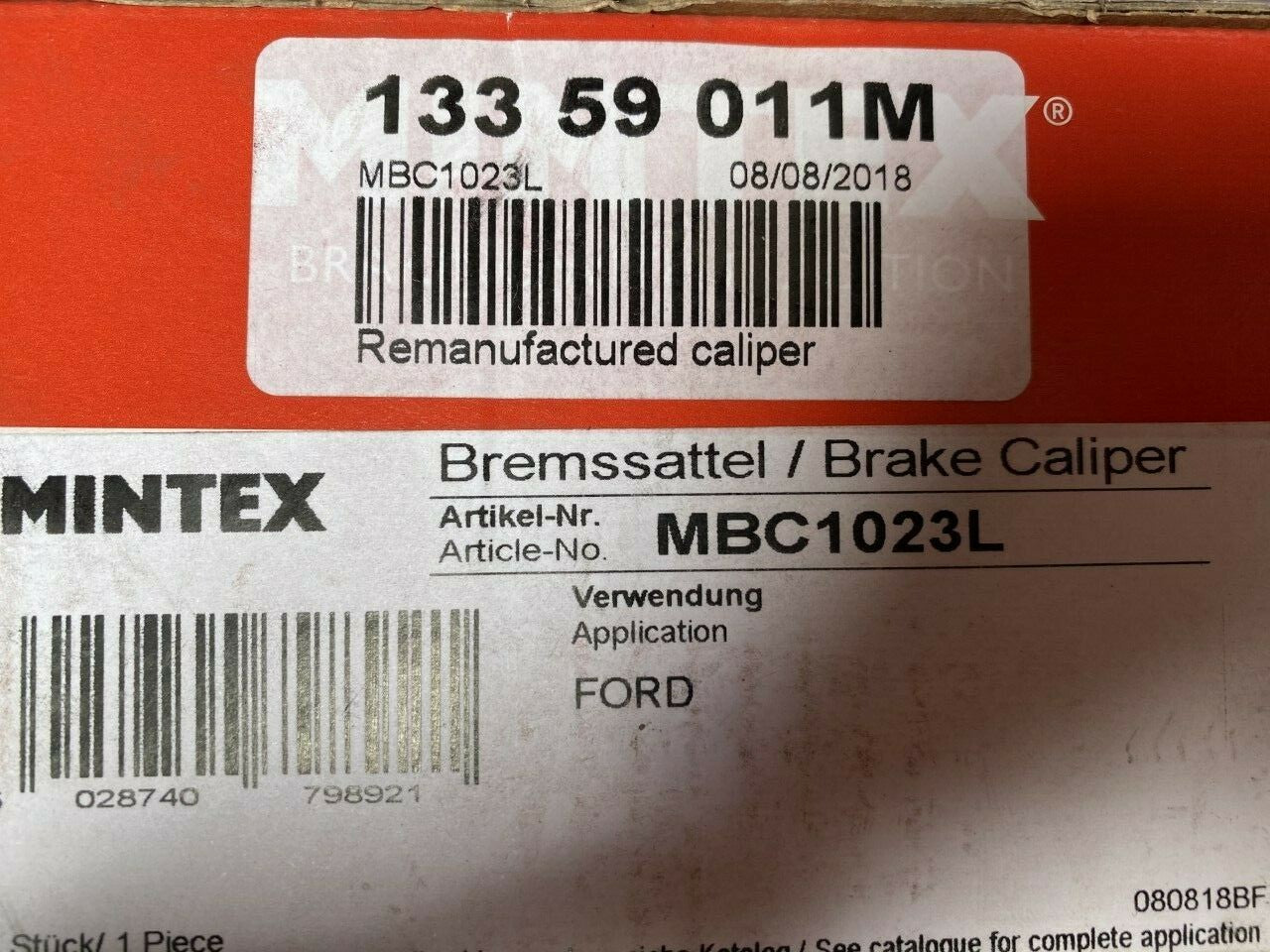 Mintex MBC1023L CA2074 Near Side Left Hand Brake Caliper fits Ford Jaguar