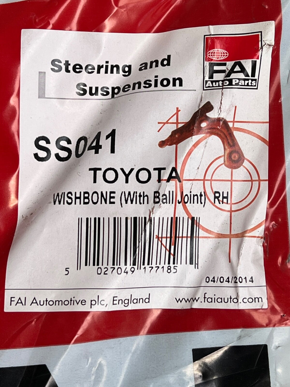 FAI SS041 Front Off Side Right Hand Wishbone Track Control Arm fits Toyota