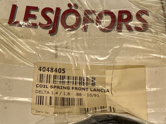 Lesjofors 4048405 Front Coil Spring fits Lancia Delta 1986-1991 1.4 1.6