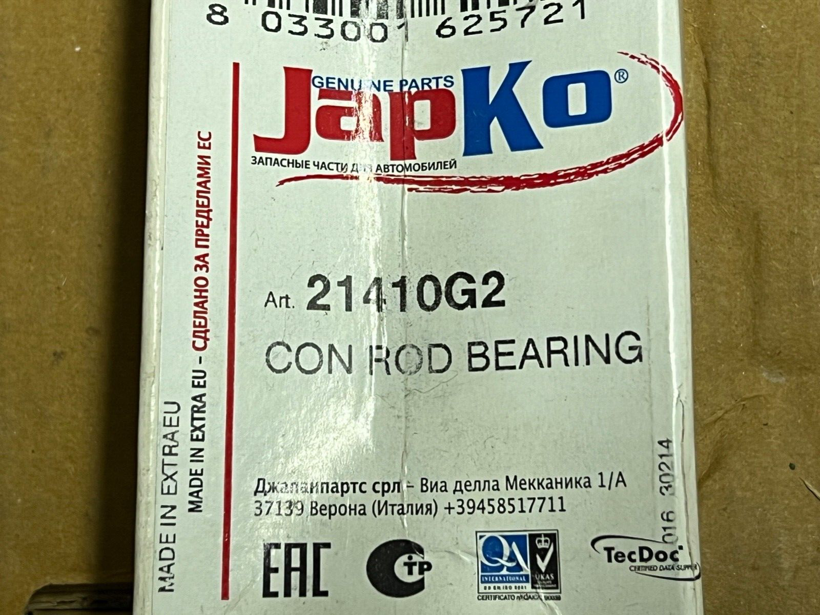 Japko 21410G2 Big End Bearings fits Daihatsu Charmant Toyota Tercel 1 11