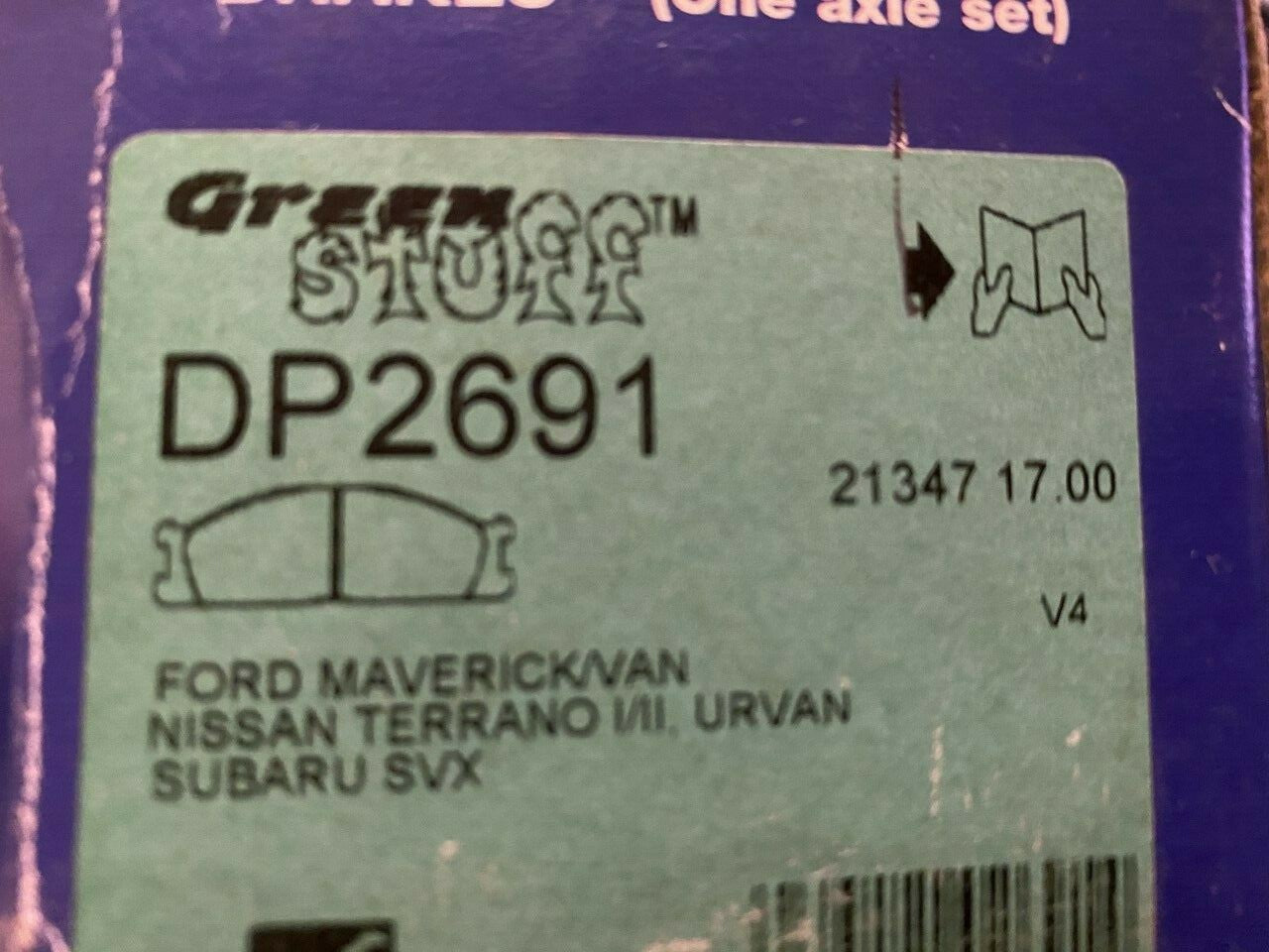EBC Green Stuff DP2691 Brake Pad Set fits Subaru Ford Nissan
