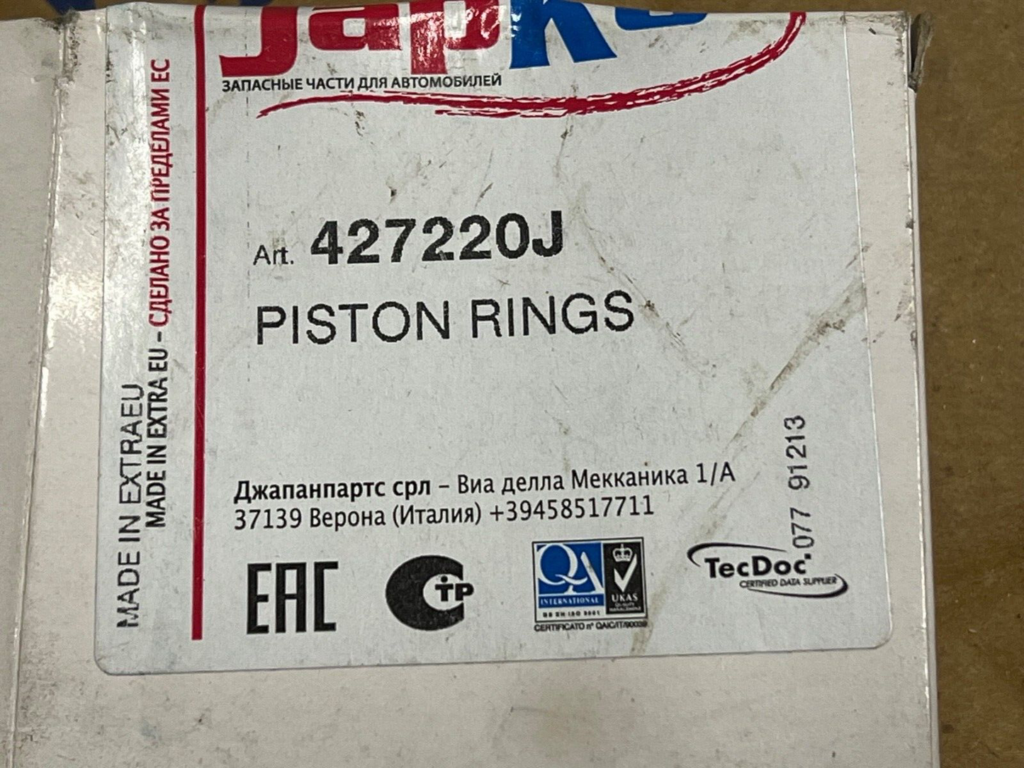 Japko 427220J Piston Ring Set Fits Suzuki Alto Carry Van LJ