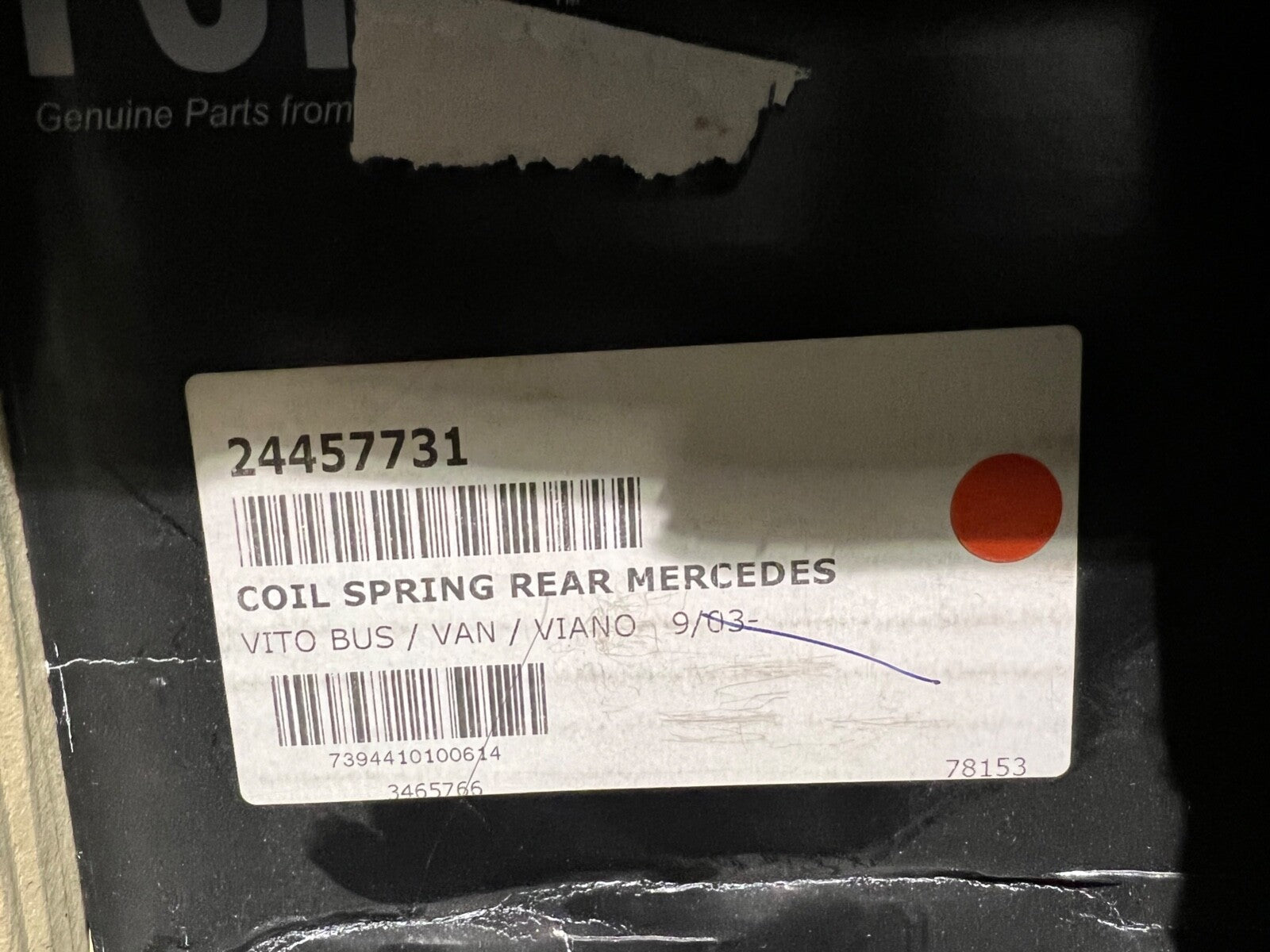 NF 24457731 4256858 Rear Coil Spring fits Mercedes Vito / Van / Viano 2003-onwar