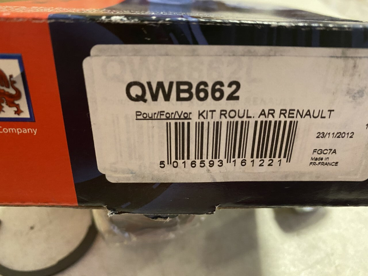QH QWB662 Wheel Bearing Kit fits Renault