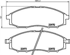 Mintex MDB2180 Front Brake Pad Set fits Nissan