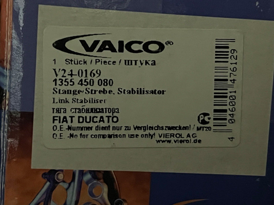 Vaico V24-0169 Stabilizer Link Drop Link fits Fiat Ducato Citroen Relay Peugeot
