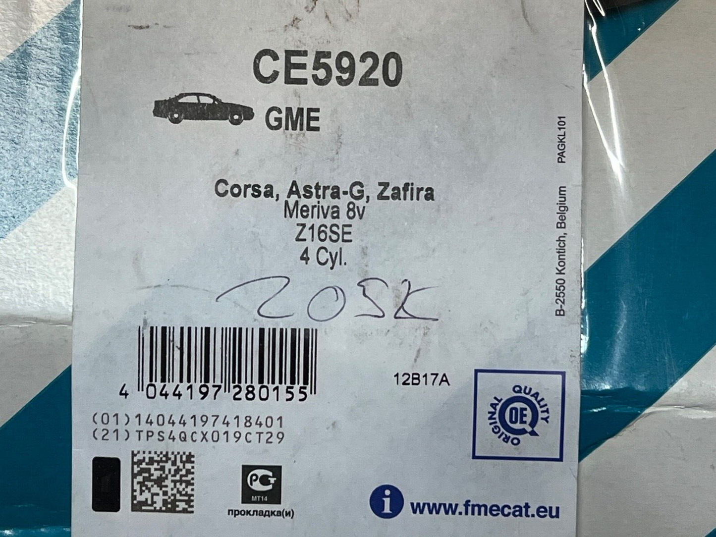 Payne CE5920 Head Gasket Set fits Vauxhall Corsa Astra G Zafira Meriva Z16SE