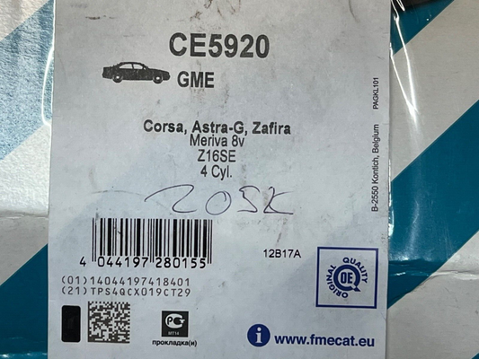 Payne CE5920 Head Gasket Set fits Vauxhall Corsa Astra G Zafira Meriva Z16SE