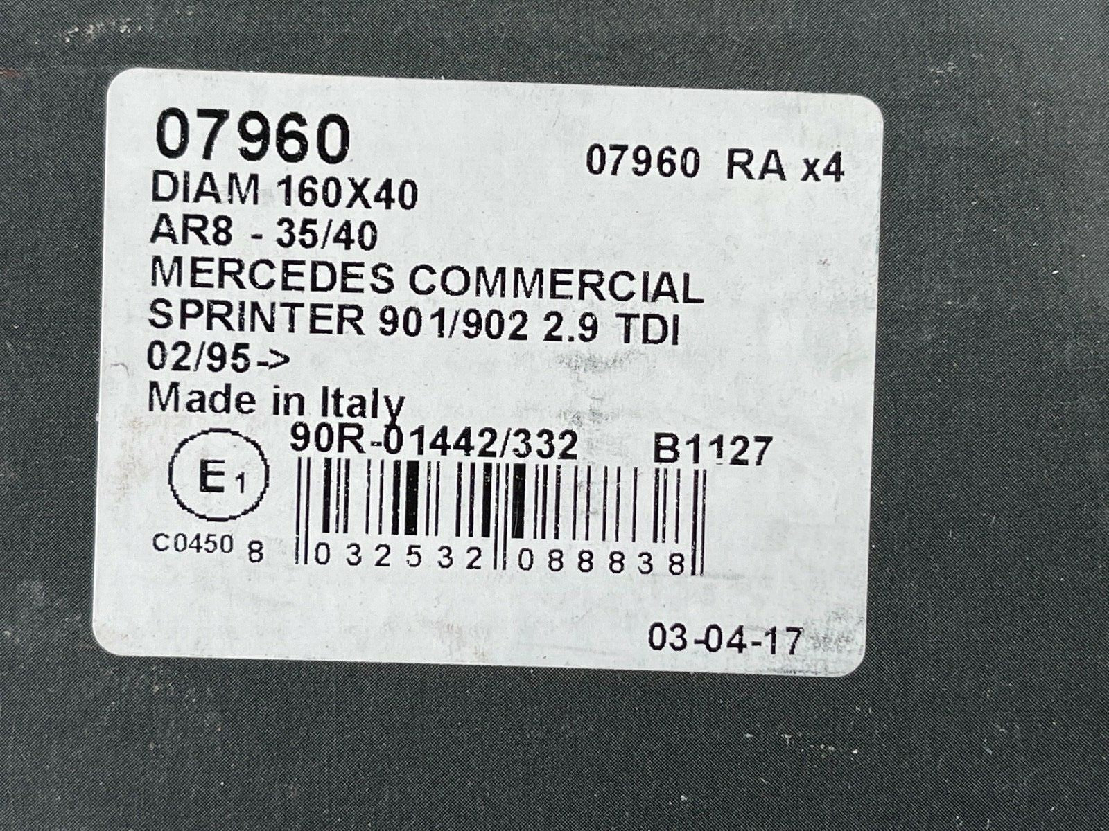 LPR 07960 Rear Brake Shoe Set fits Mercedes VW