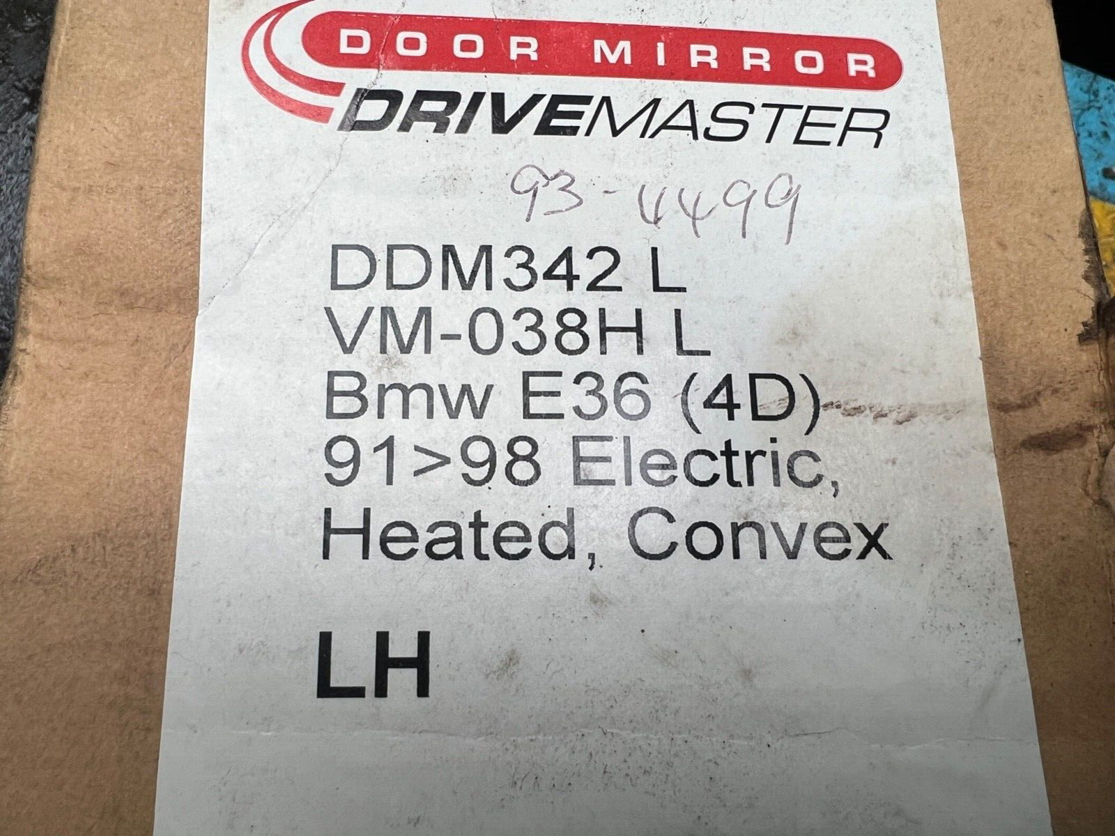 Drivemaster DDM342L LH Near Side Wing Mirror fits BMW 3 Series E36 4 DOOR