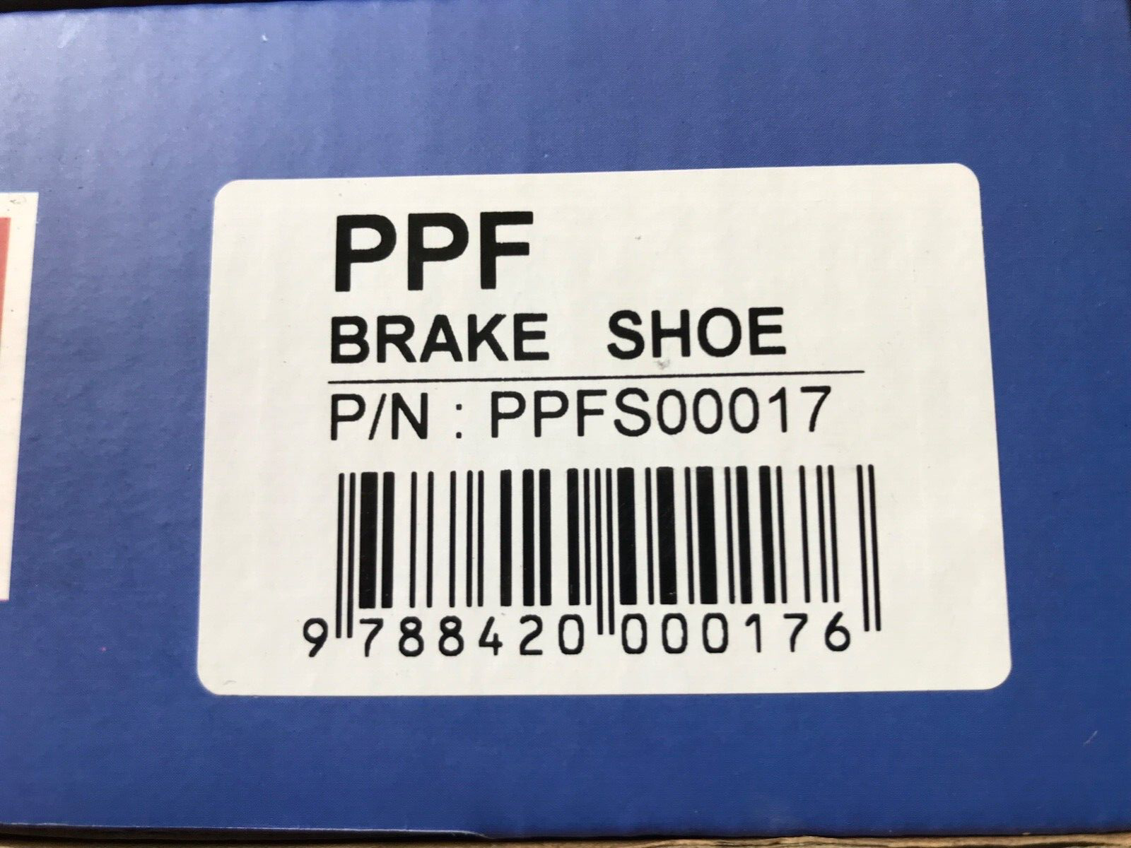 PPFS00017 Rear Brake Shoes fits Ford Fiesta - Fusion - Puma - KA - Courier
