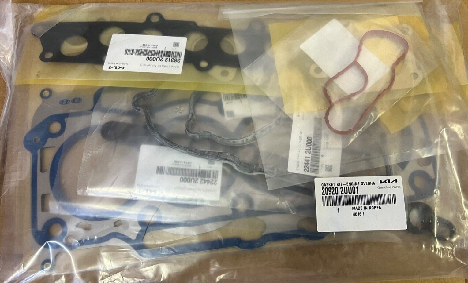 209202UU01 Genuine Hyundai Kia Head Gasket set Hyundai i30 i40 Kona Tucson