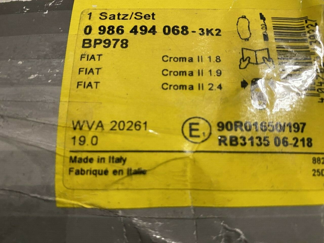 Bosch 0986494068 Brake Pad Set