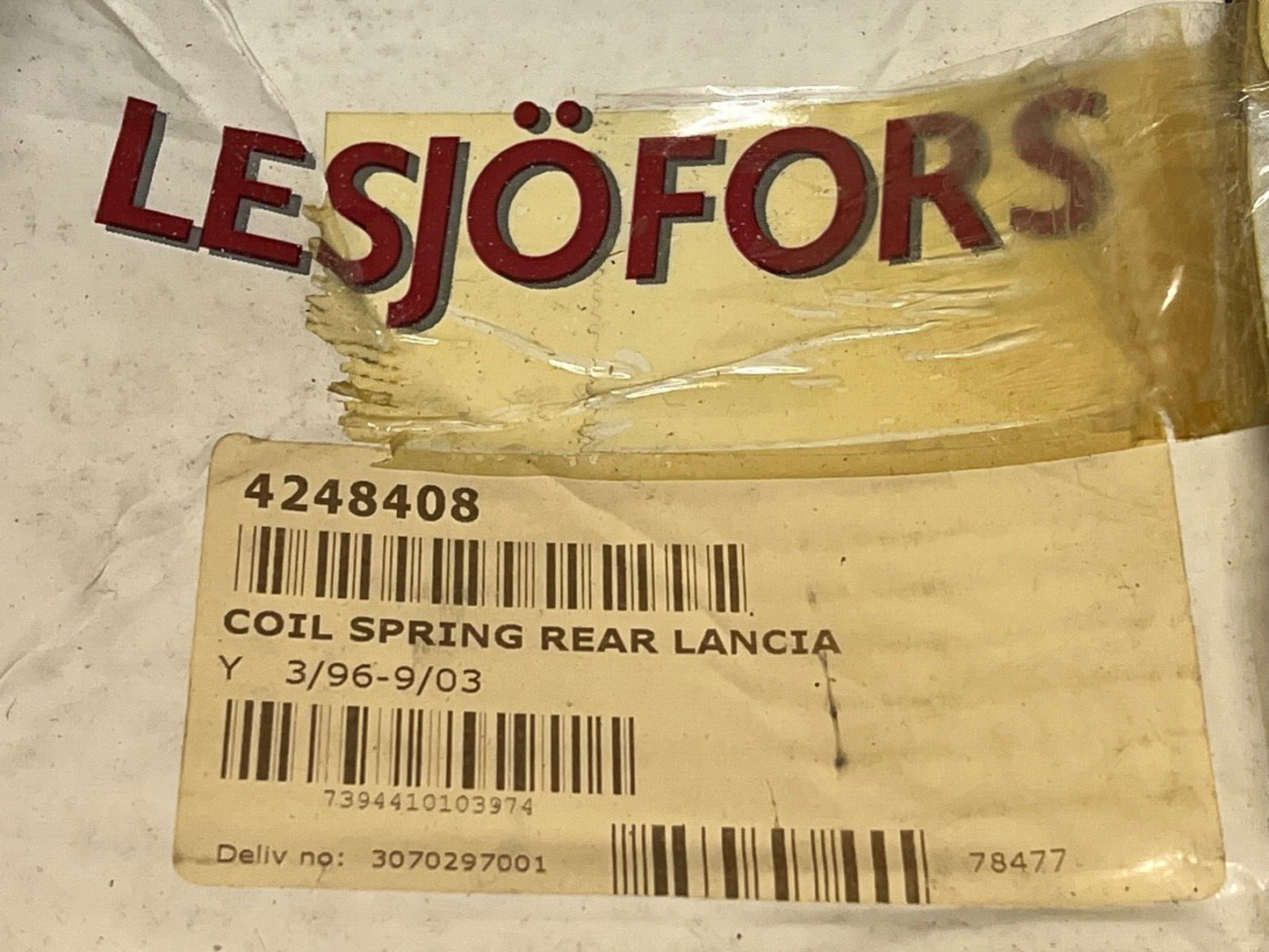 Lesjofors 4248408 Rear Coil spring fits Lancia Y 1996-2003