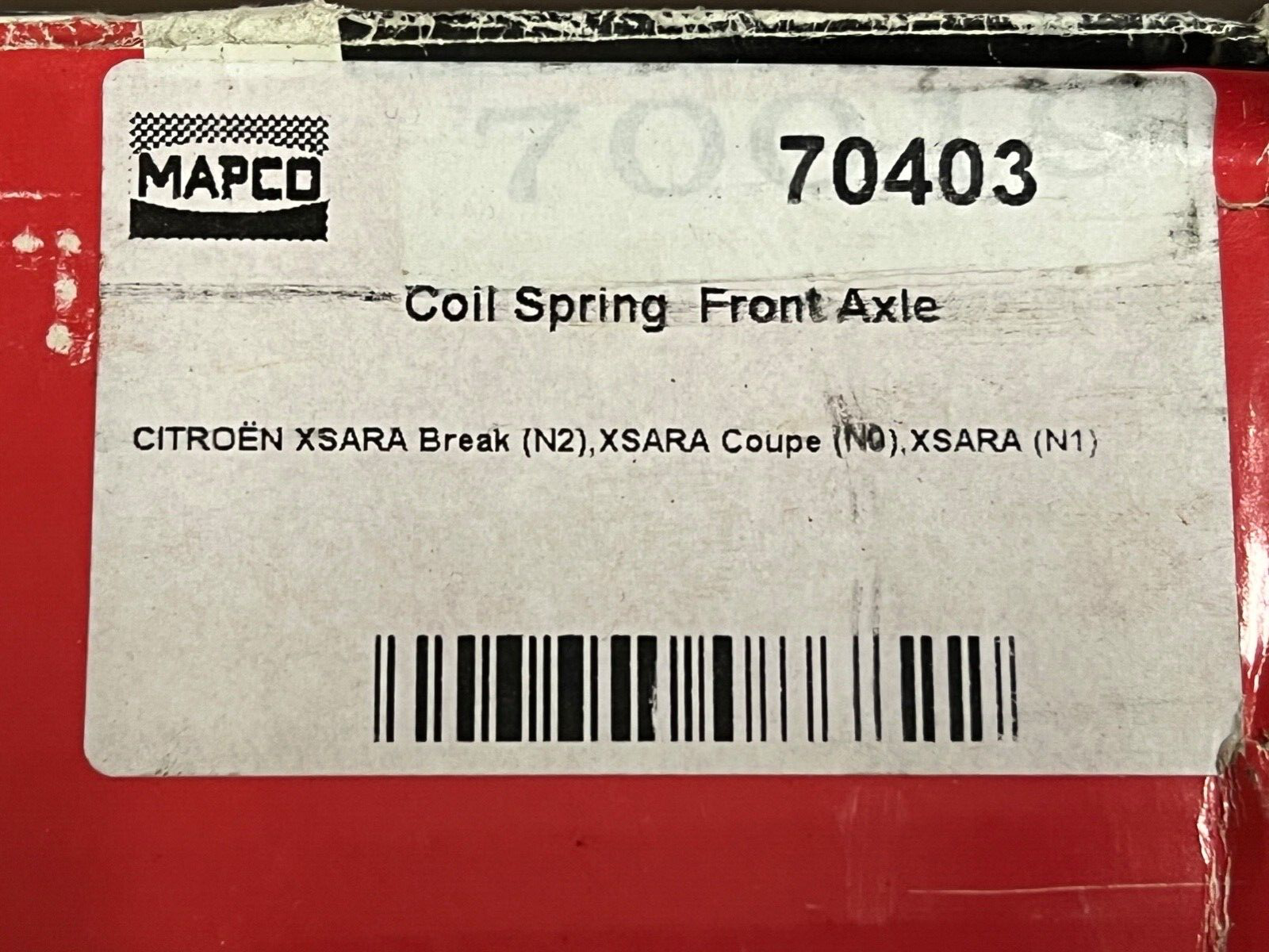 Mapco 70403 Front Coil Spring fits Citroen Xsara