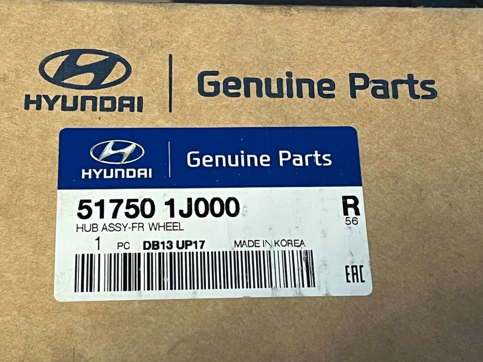 Genuine Hyundai 517501J000 Front Wheel Hub fits Hyundai i20 2009-2014