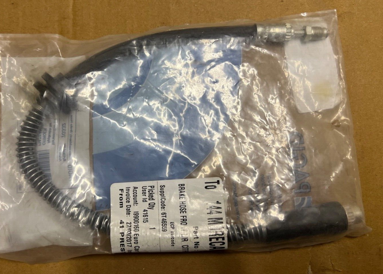 Pagid 70332 Front Brake Hose fits Citroen Peugeot Fiat