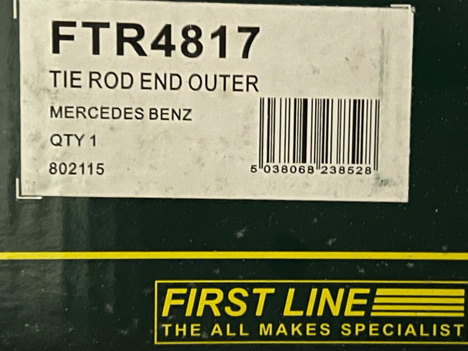 First Line FTR4817 Tie Rod End Track Rod End fits Mercedes V Class Vito