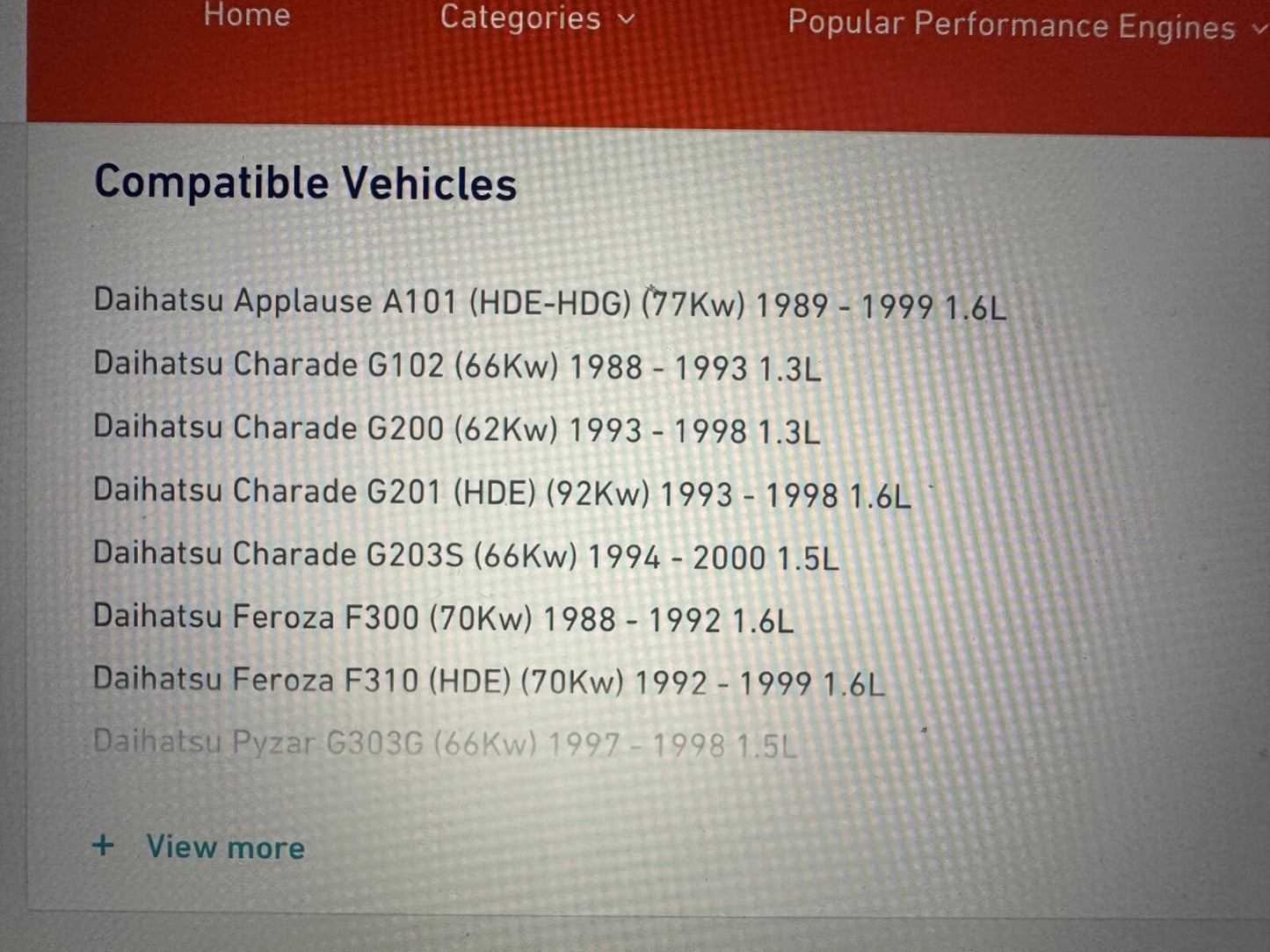 M283A Main Engine Bearings fits Daihatsu
