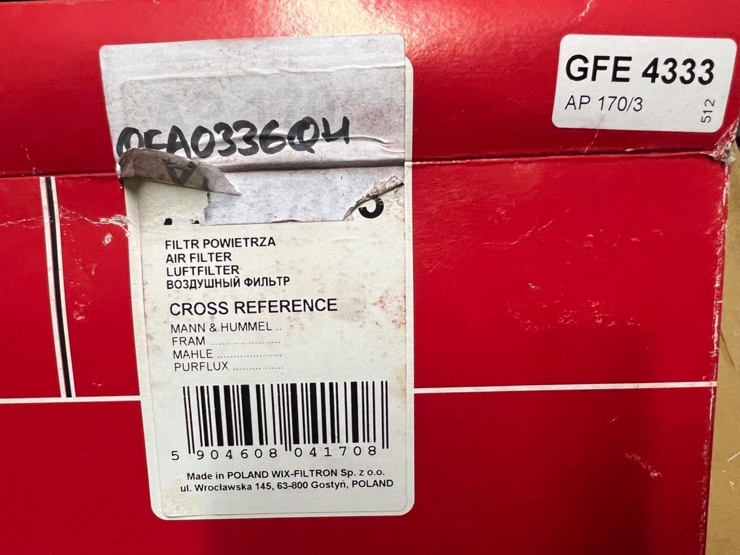 Filtron AP170/3 Air Filter fits Lexus CT NX RX Toyota Auris Prius 35mm 187mm 220