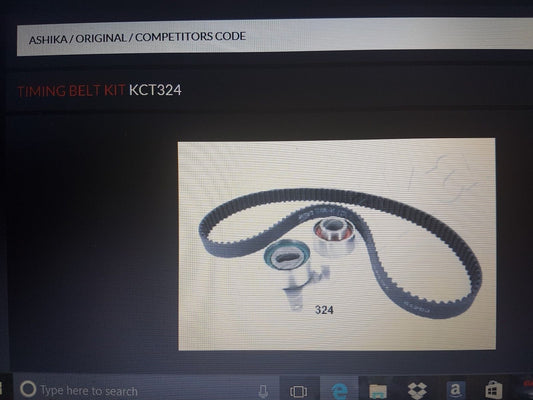 Timing Belt Kit Mazda 323 Ashika KCT324 Timing Belt & Tensioner