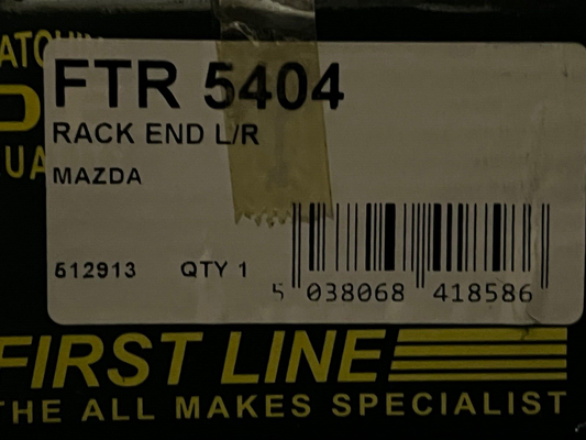 First Line FTR5404 Tie Rod End Inner Rack End fits Mazda