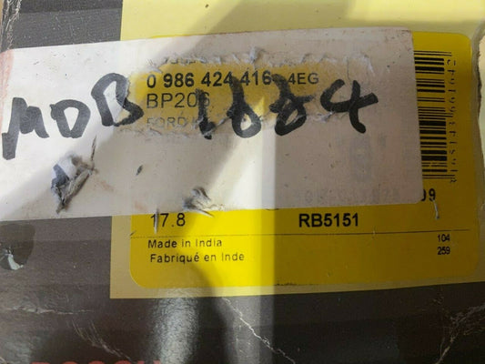 Bosch 0986424416 Brake Pad Set fits Ford Mazda