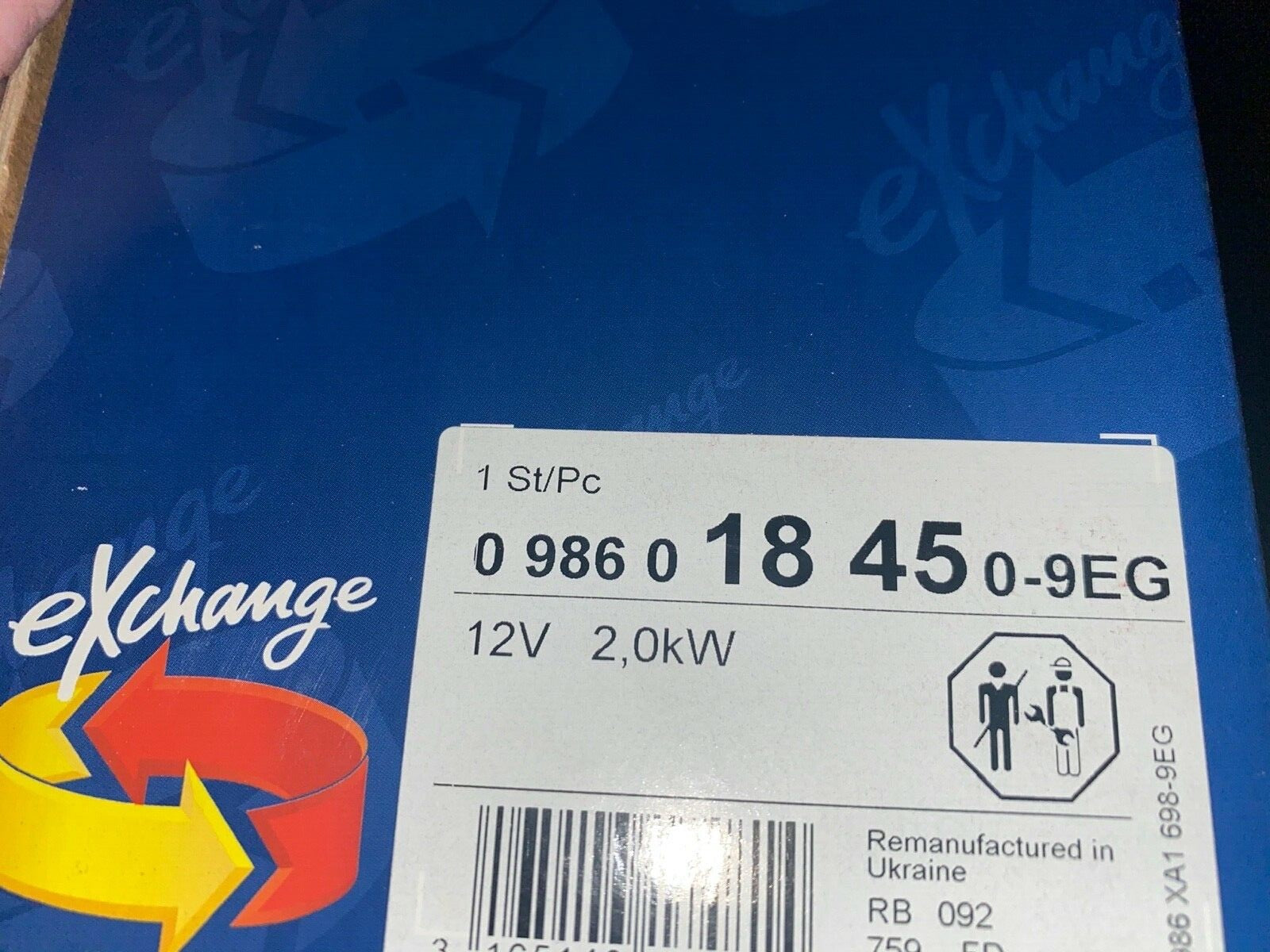 Bosch 0986018450 Starter Motor fits Fiat Doblo Fiat Punto