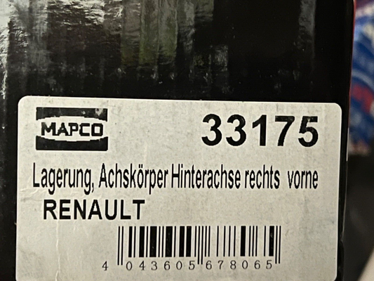 33175 Mapco Rear Subframe Bush fits Renault