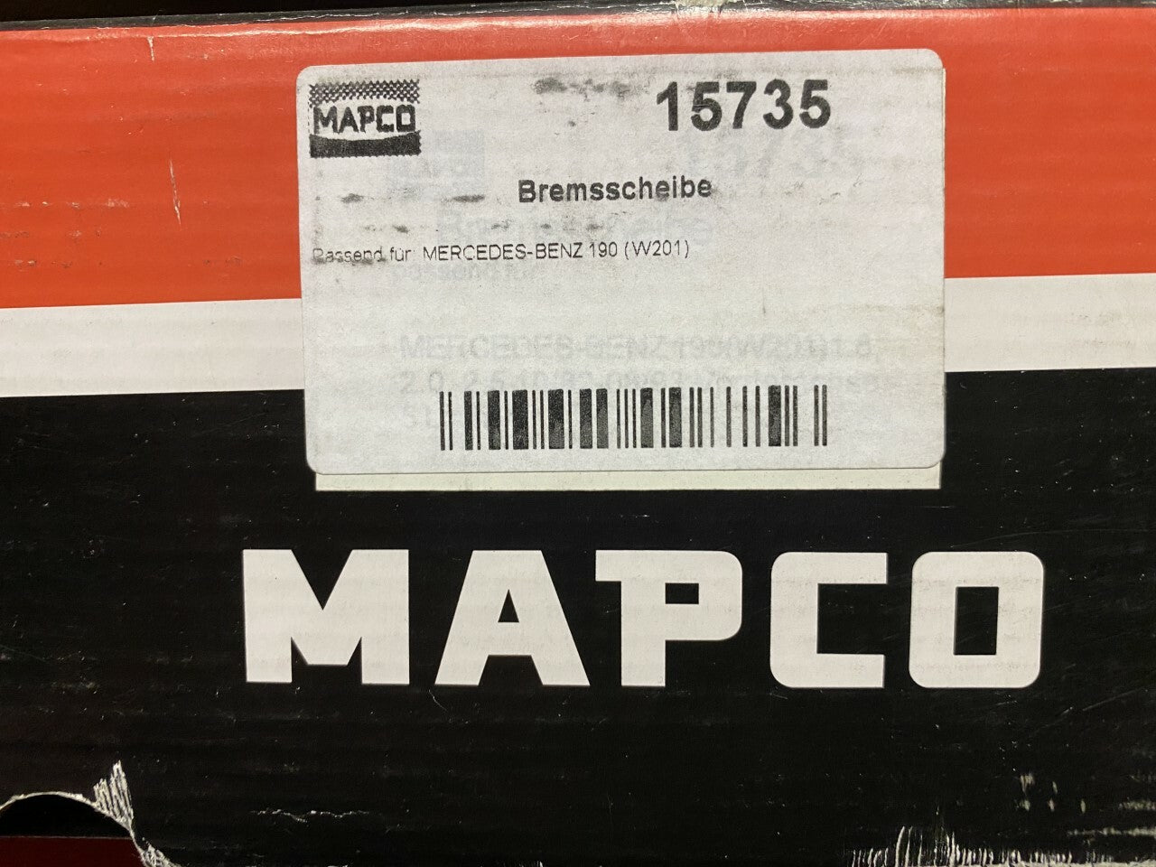 Mapco 15735 Front Brake Disc fits Mercedes
