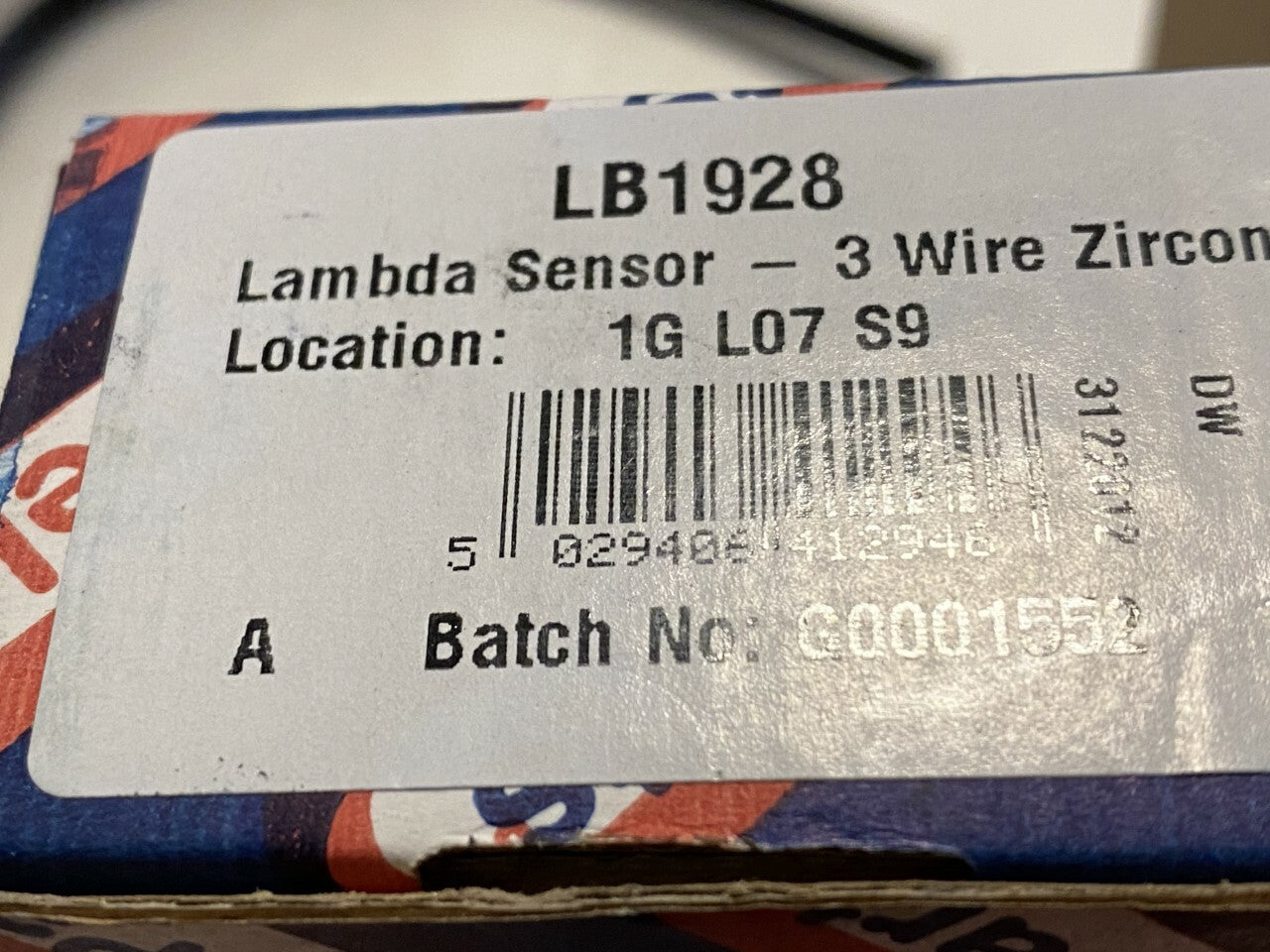 Fuel Parts LB1928 Lambda Oxygen o2 Sensor