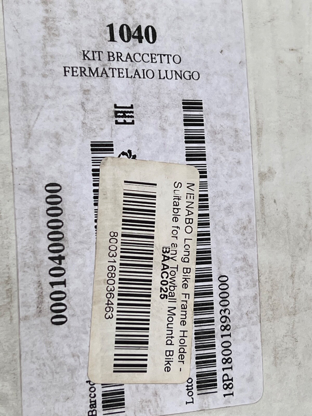 Menabo BAAC025 Long Bike Frame Holder for Towbar Mounted Bike Carrier