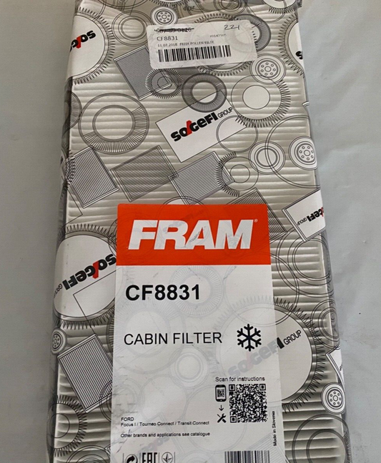 Fram CF8831 Cabin Pollen Filter fits Ford Focus Tourneo Connect Transit Connect