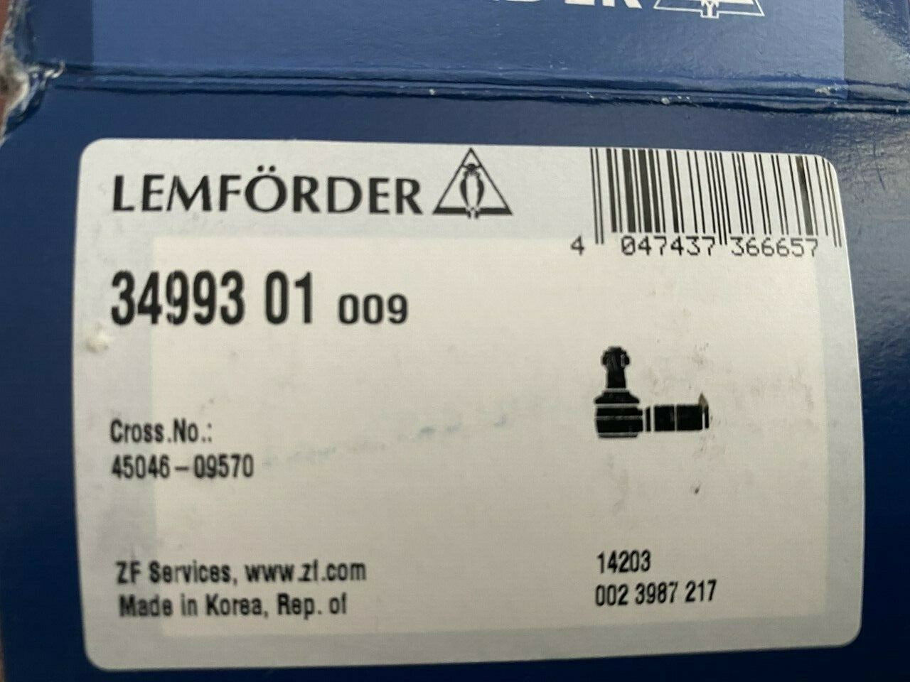 Lemforder 3499301 Tie Rod End Track Rod End fits Toyota