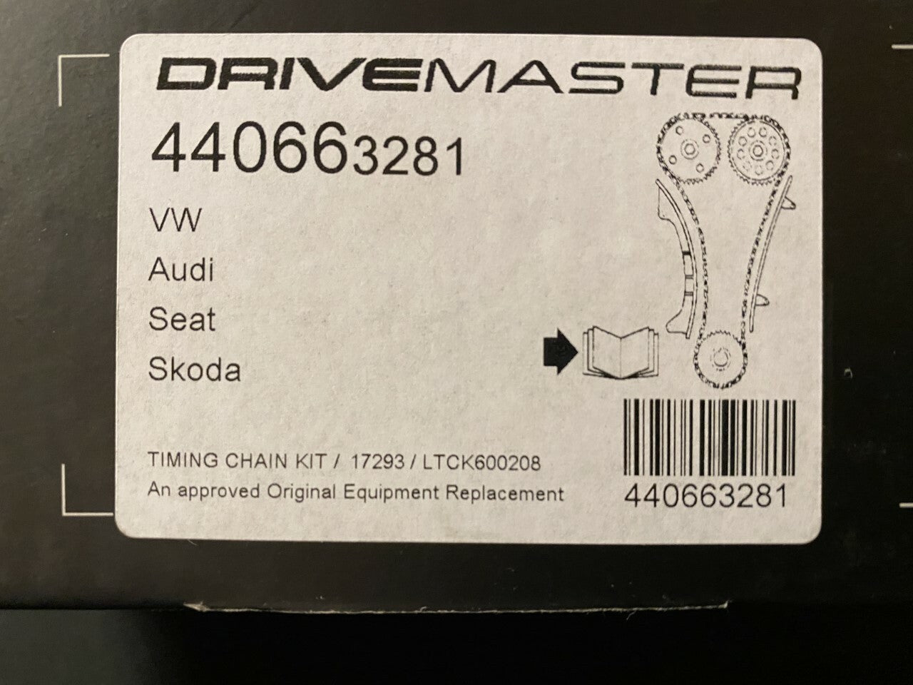Drivemaster 440663281 LTCK600208 TCK208 Timing Chain Kit fits VW Audi Seat Skoda