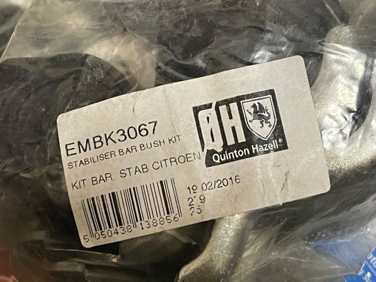 QH EMBK3067 Anti Roll Stabiliser Bar Bush Kit Front LH & RH Outer fits Citroen