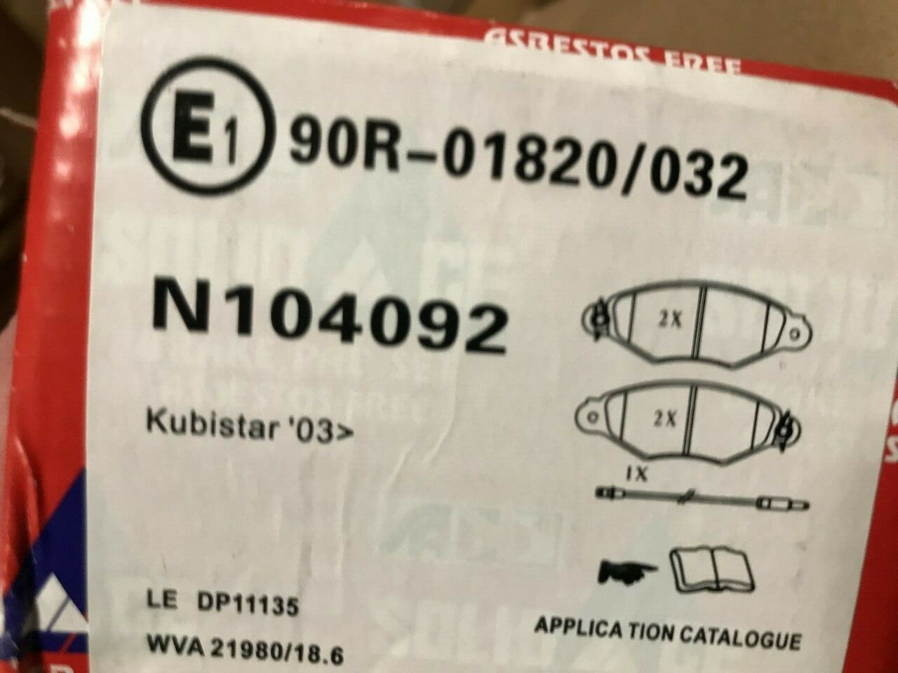 Front Brake Pads fits Nissan Kubistar 2003-2010 Solid Auto N104092