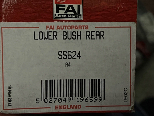 FAI SS624 Control Arm Lower Bush Rear fits Audi Skoda VW
