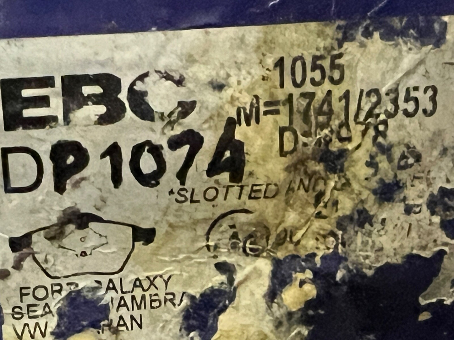 EBC DP1074 Brake Pad Set fits Ford Galaxy Seat Alhambra VW Sharan
