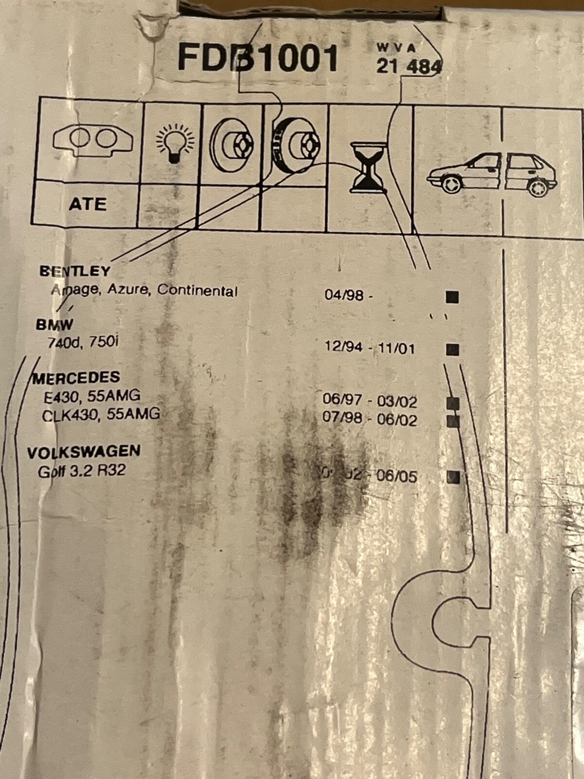 Ferodo FDB1001 Brake Pad Fits Audi Bentley BMW Chrysler Mercedes Rolls Royce VW