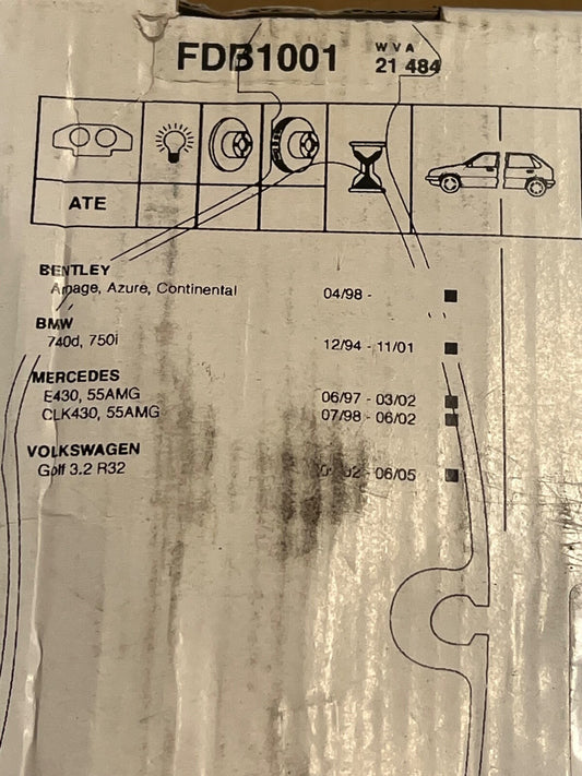 Ferodo FDB1001 Brake Pad Fits Audi Bentley BMW Chrysler Mercedes Rolls Royce VW