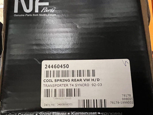 NF 24460450 4295069 Rear Coil Spring without Sport Suspension fit VW Transporter