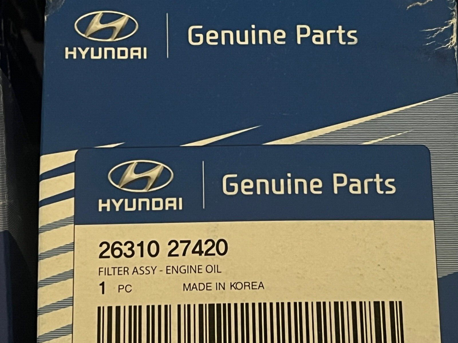 Genuine Hyundai Kia 2631027420 Oil Filter fits Hyundai Kia