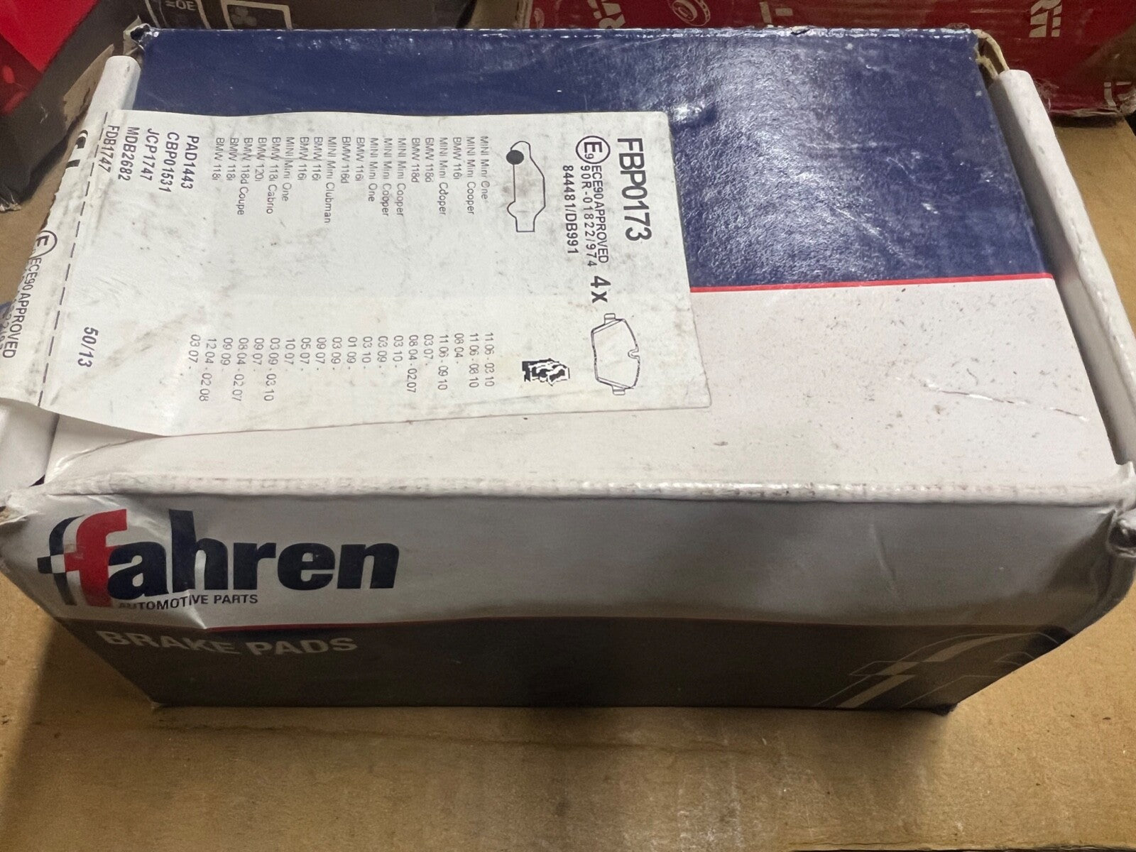 Fahren FBP0173 Front Brake Pad Set fits BMW 1 Series Mini One Cabrio Clubman