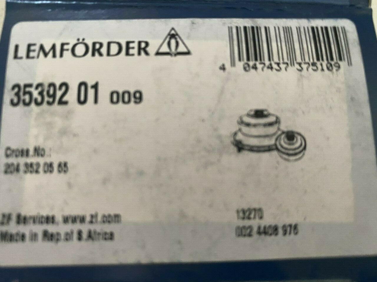 Lemforder 3539201 Bush-Mounting Track Control Arm Bush fits Mercedes