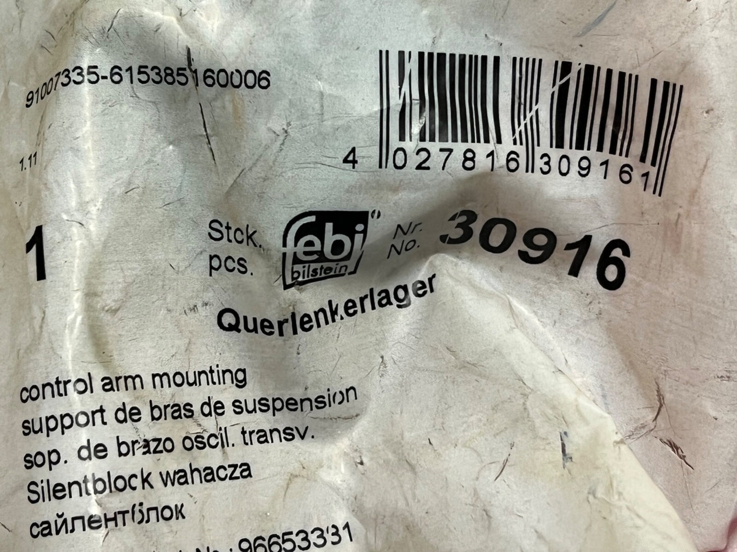 Febi Bilstein 30916 Control Trailing Arm Mounting Fits Chevrolet Daewoo